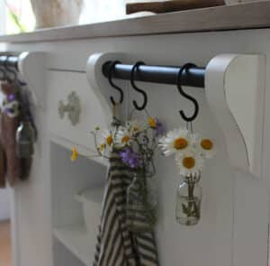 Möbelknopf blommar weiß – Bild 3