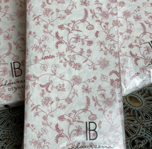 Serviette blumig rose – Bild 2