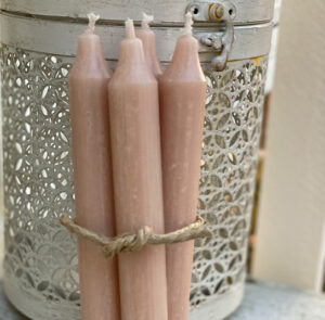 Kerze rosé - 4 Stück – Bild 6