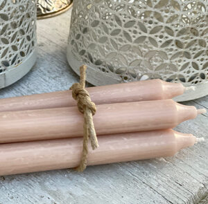 Kerze rosé - 4 Stück