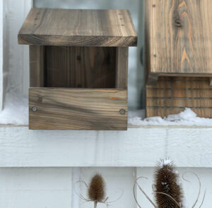 Halbhöhle, Nistkasten für Nischenbrüter z.B.: Amsel und Rotschwänzchen - Handarbeit – Bild 4