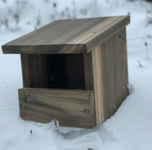Halbhöhle, Nistkasten für Nischenbrüter z.B.: Amsel und Rotschwänzchen - Handarbeit – Bild 5
