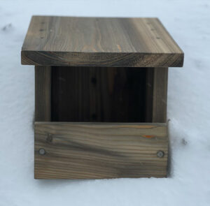 Halbhöhle, Nistkasten für Nischenbrüter z.B.: Amsel und Rotschwänzchen - Handarbeit – Bild 6