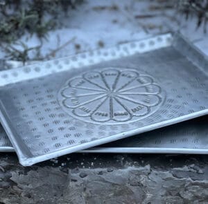 Teller Tablett silber rechteckig – Bild 3