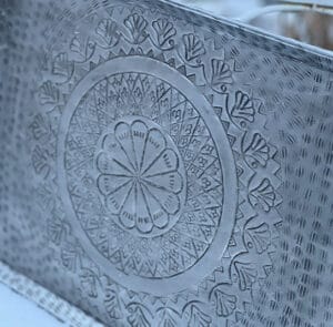 Teller Tablett silber groß – Bild 4