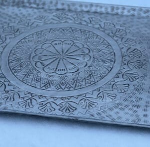 Teller Tablett silber groß – Bild 3