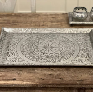 Teller Tablett silber eckig – Bild 4