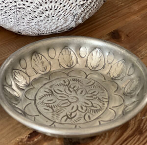 Schälchen Metall silber, Schwimmschale für Teelicht – Bild 4