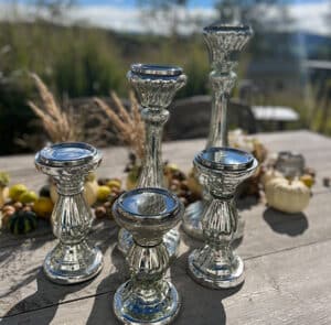 Kerzenständer silber klein – Bild 2