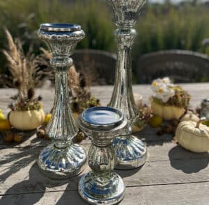 Kerzenständer silber klein – Bild 5
