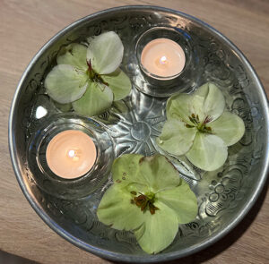 Schale Flora silber