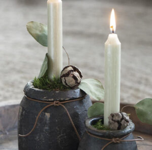 Kerze khaki - 4 Stk. – Bild 5