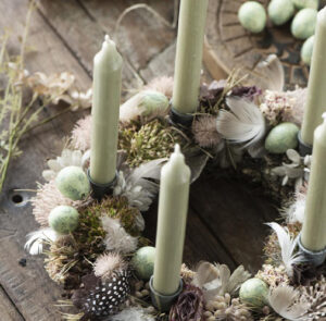 Kerze khaki - 4 Stk. – Bild 8