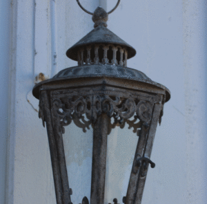 Laterne Fina grau antique – Bild 3