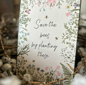 Schild Save the bees