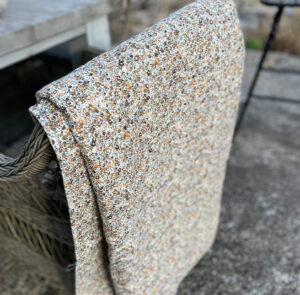 Plaid, Überwurf, Kuscheldecke natur/blumig pastell – Bild 5