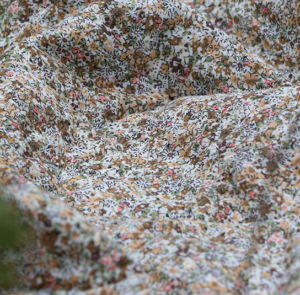 Plaid, Überwurf, Kuscheldecke natur/blumig pastell – Bild 8