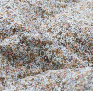 Plaid, Überwurf, Kuscheldecke natur/blumig pastell – Bild 2