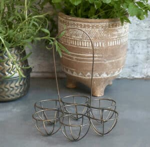 Eierhalter, Eiertrage antique für 6 Eier – Bild 2