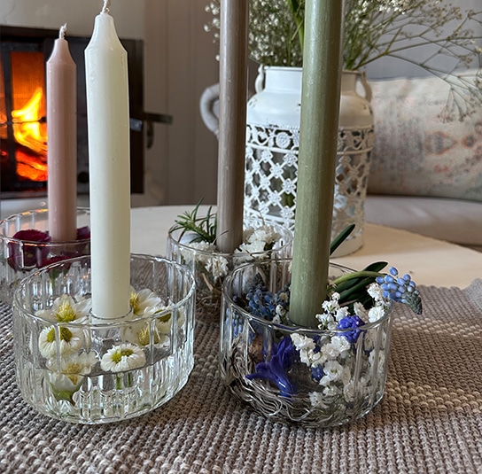 Glaskerzenständer inkl. Vase – Nordischer Garten Shop