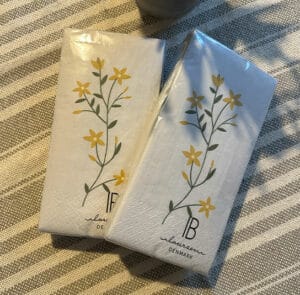 Serviette Flora gul – Bild 3