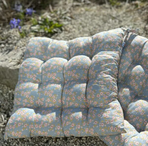 Sitzpolster blau/blumig pastell – Bild 8