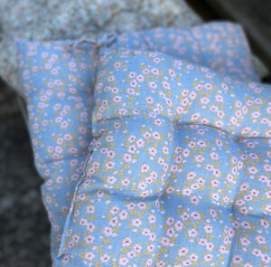 Sitzpolster blau/blumig pastell – Bild 7