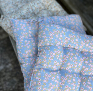 Sitzpolster blau/blumig pastell – Bild 6