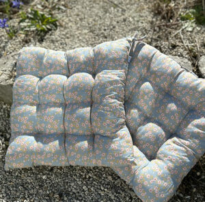 Sitzpolster blau/blumig pastell – Bild 9