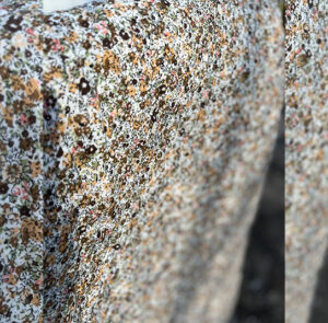 Plaid, Überwurf, Kuscheldecke natur/blumig pastell – Bild 4