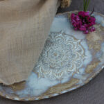Teller Dani oval Rose - creme-weiß
