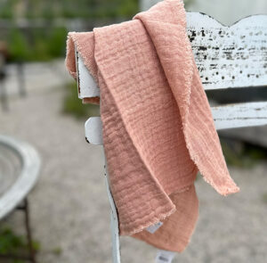Stoffserviette Leinen rosa – Bild 5