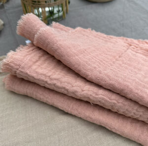 Stoffserviette Leinen rosa – Bild 10