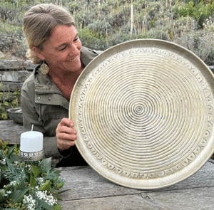 Deko-Tablett silber/gold