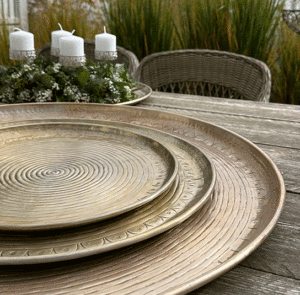 Deko-Tablett silber/gold – Bild 10