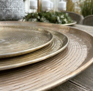 Deko-Tablett silber/gold – Bild 11