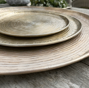Deko-Tablett silber/gold – Bild 14