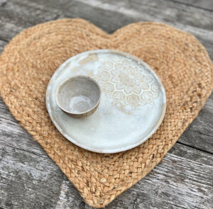 Platzset, Tischset Herz Jute – Bild 2