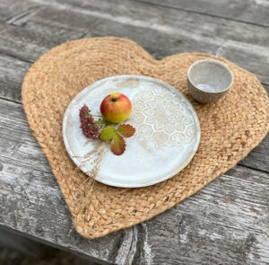 Platzset, Tischset Herz Jute