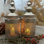 Windlicht/Laterne Nana Gold/Silber