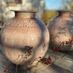 Vase Metall Mage - Rosa oder Grün