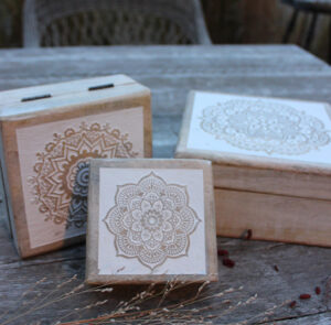 Holzbox Manadala vit – Bild 3