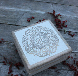 Holzbox Manadala vit – Bild 12
