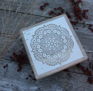 Holzbox Manadala vit – Bild 13