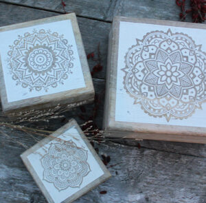 Holzbox Manadala vit