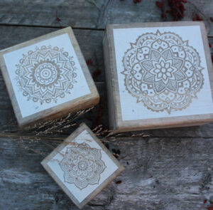 Holzbox Manadala vit – Bild 9