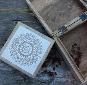 Holzbox Manadala vit – Bild 6