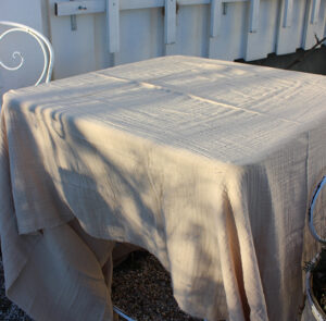Tischdecke, Tischtuch Musselin Sand – Bild 14
