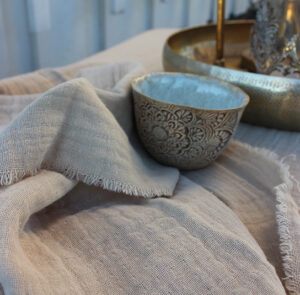 Tischdecke, Tischtuch Musselin Sand – Bild 19