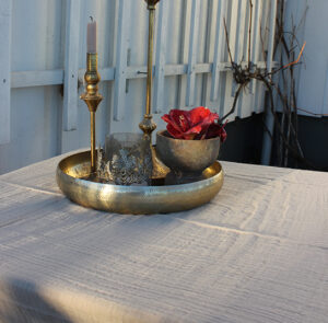 Tischdecke, Tischtuch Musselin Sand – Bild 6